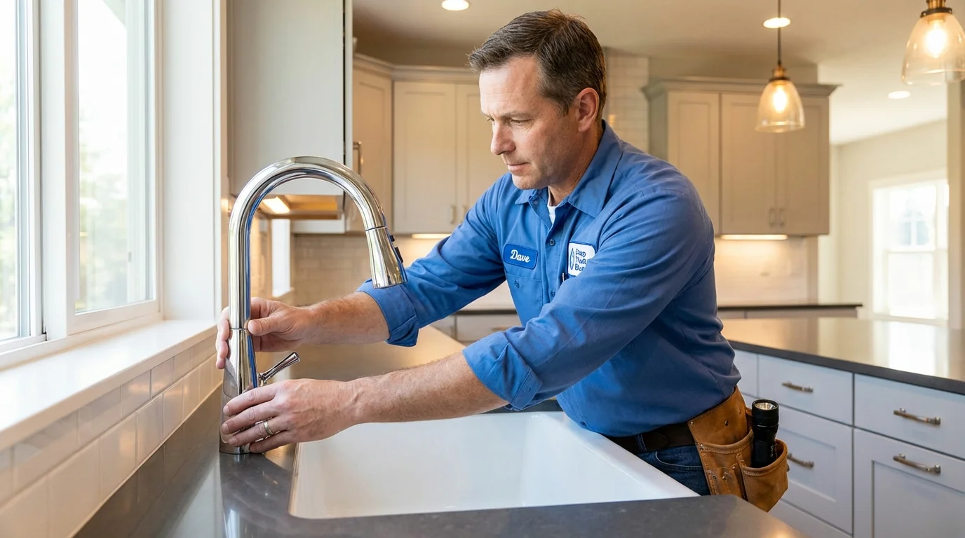 Kitchen faucet installation by Johns Plumbing LLC in Mesquite